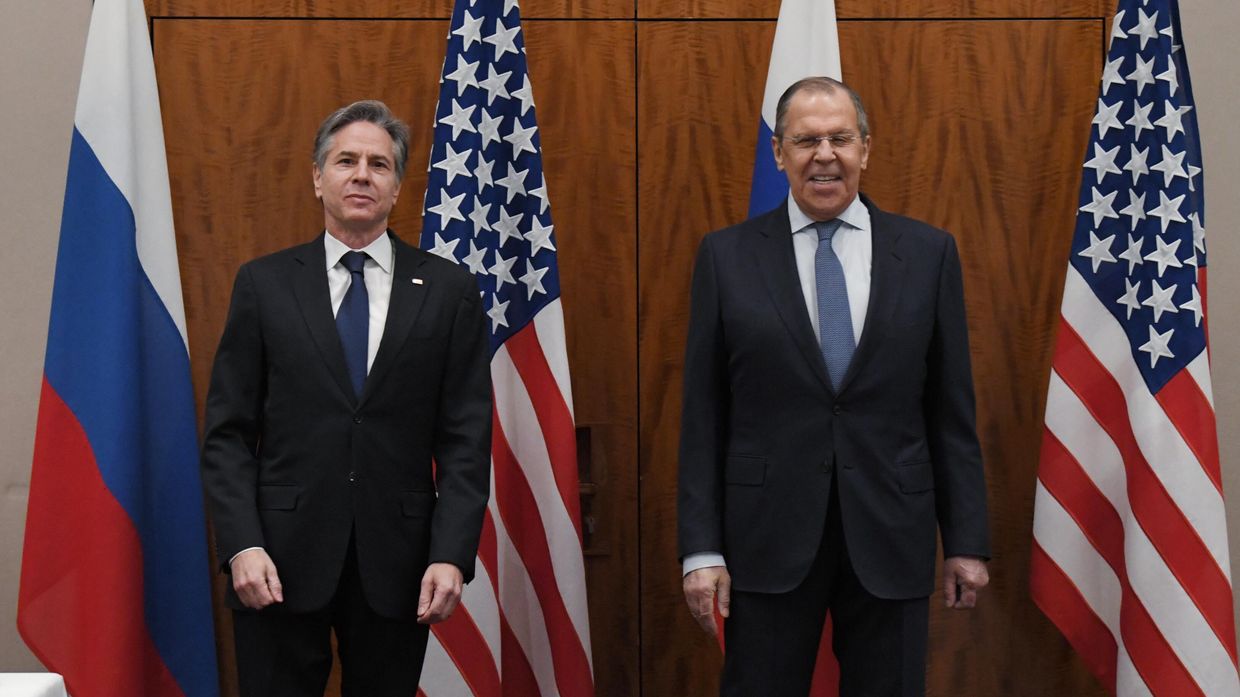 Встреча главы МИД  С. Лаврова с госсекретарем США Э. Блинкеном в Женеве