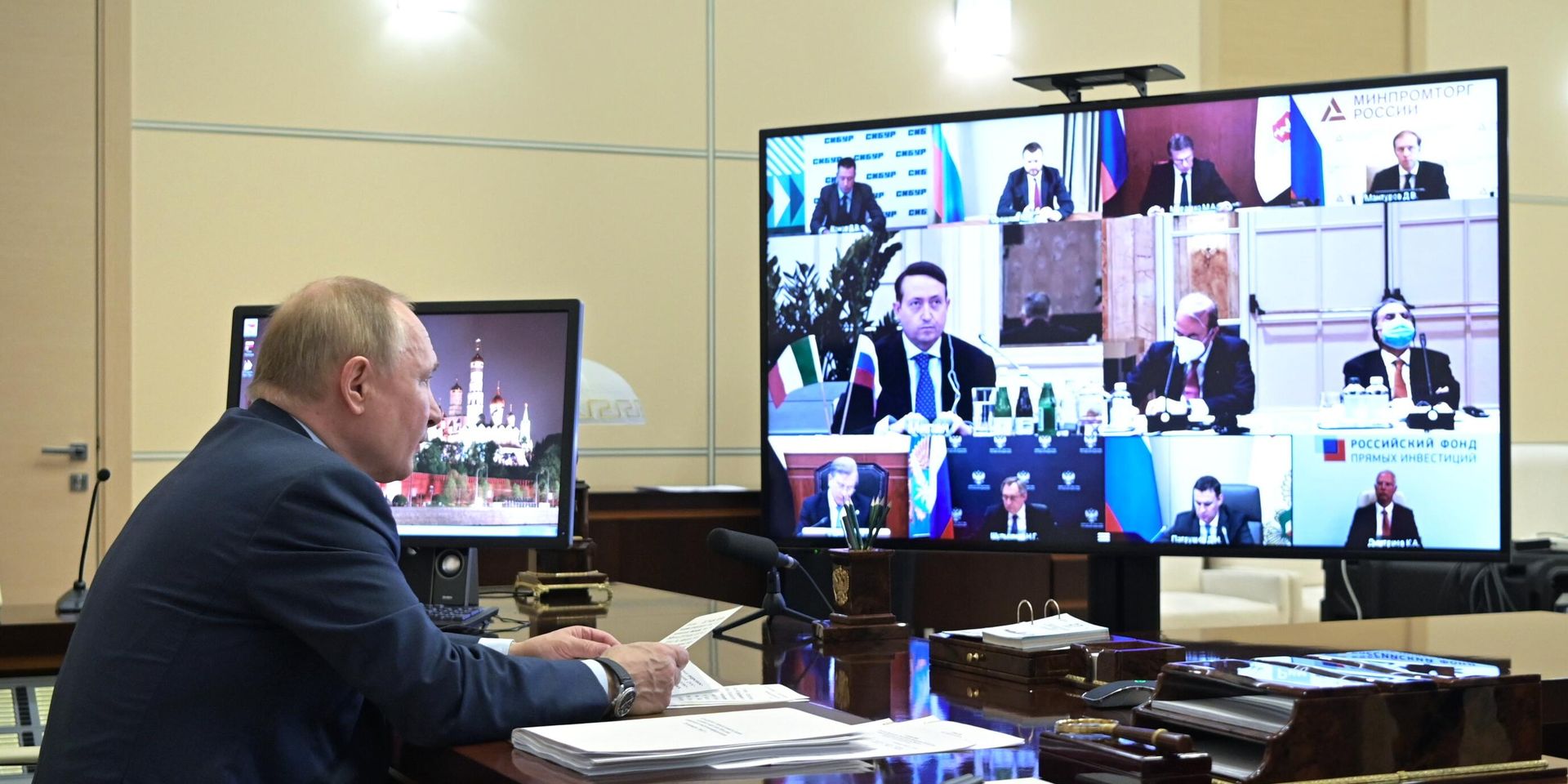Президент РФ В. Путин провел встречу с руководителями ведущих итальянских компаний - ИноСМИ, 1920, 26.01.2022