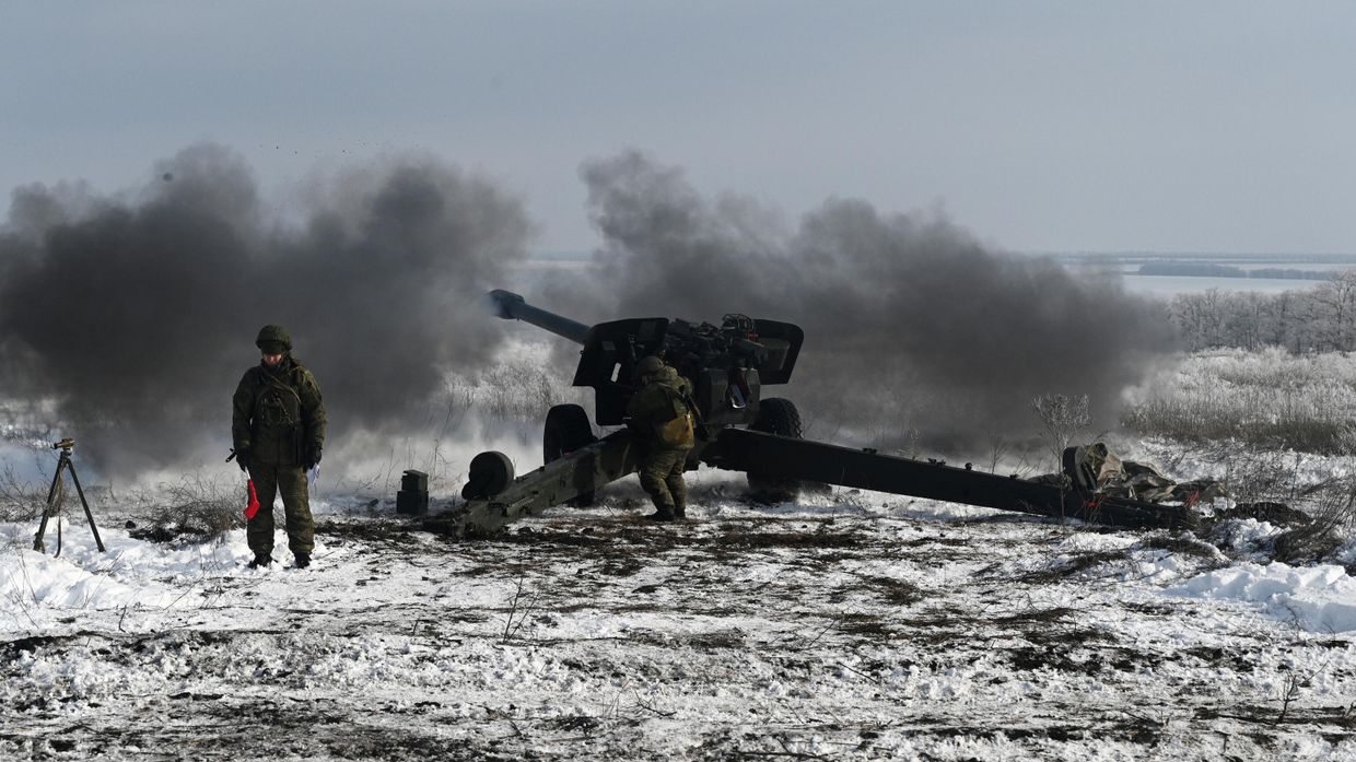 Учения артиллеристов и мотострелковых войск в Южном военном округе