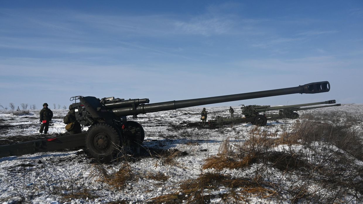 Учения артиллеристов и мотострелковых войск в Южном военном округе