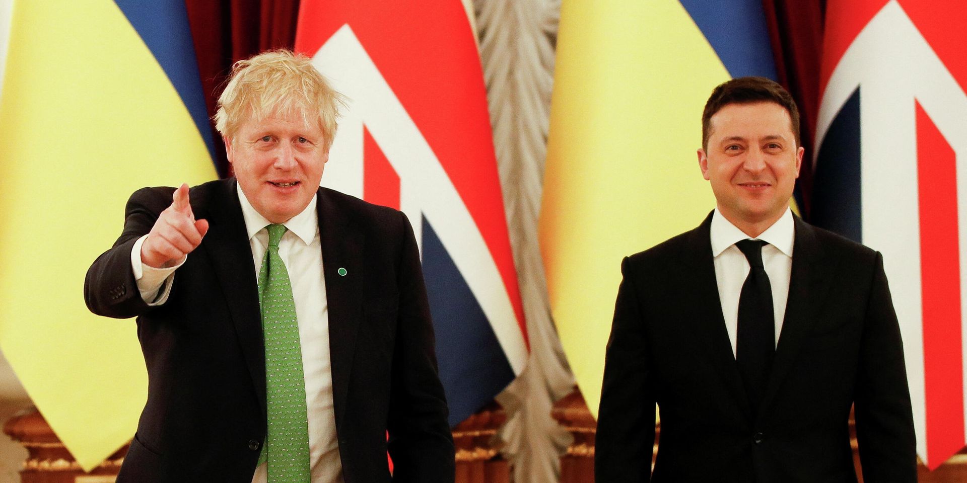 Премьер-министр Великобритании Борис Джонсон и президент Украины Владимир Зеленский - ИноСМИ, 1920, 01.02.2022