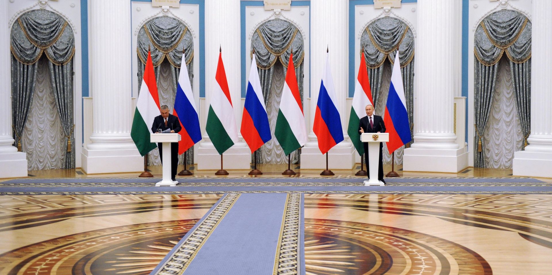 Переговоры президента РФ В. Путина с премьер-министром Венгрии В. Орбаном - ИноСМИ, 1920, 02.02.2022