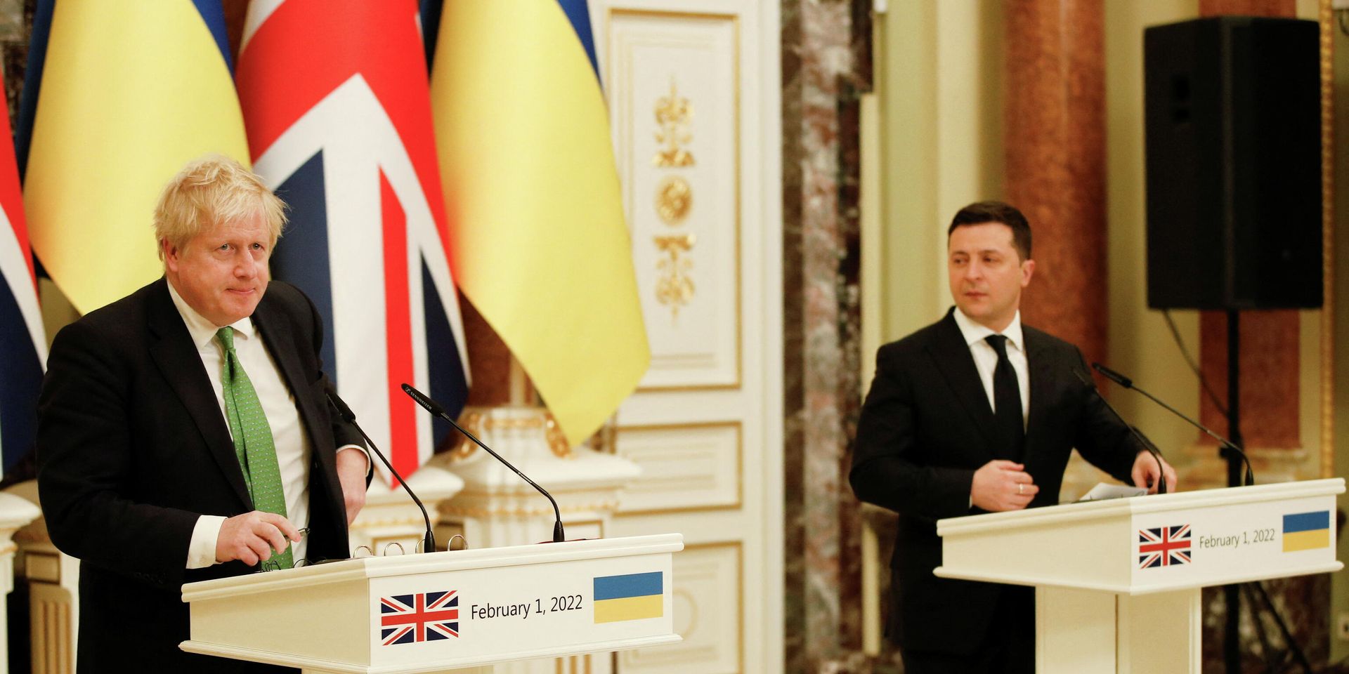 Премьер-министр Великобритании Борис Джонсон и президент Украины Владимир Зеленский - ИноСМИ, 1920, 14.02.2022