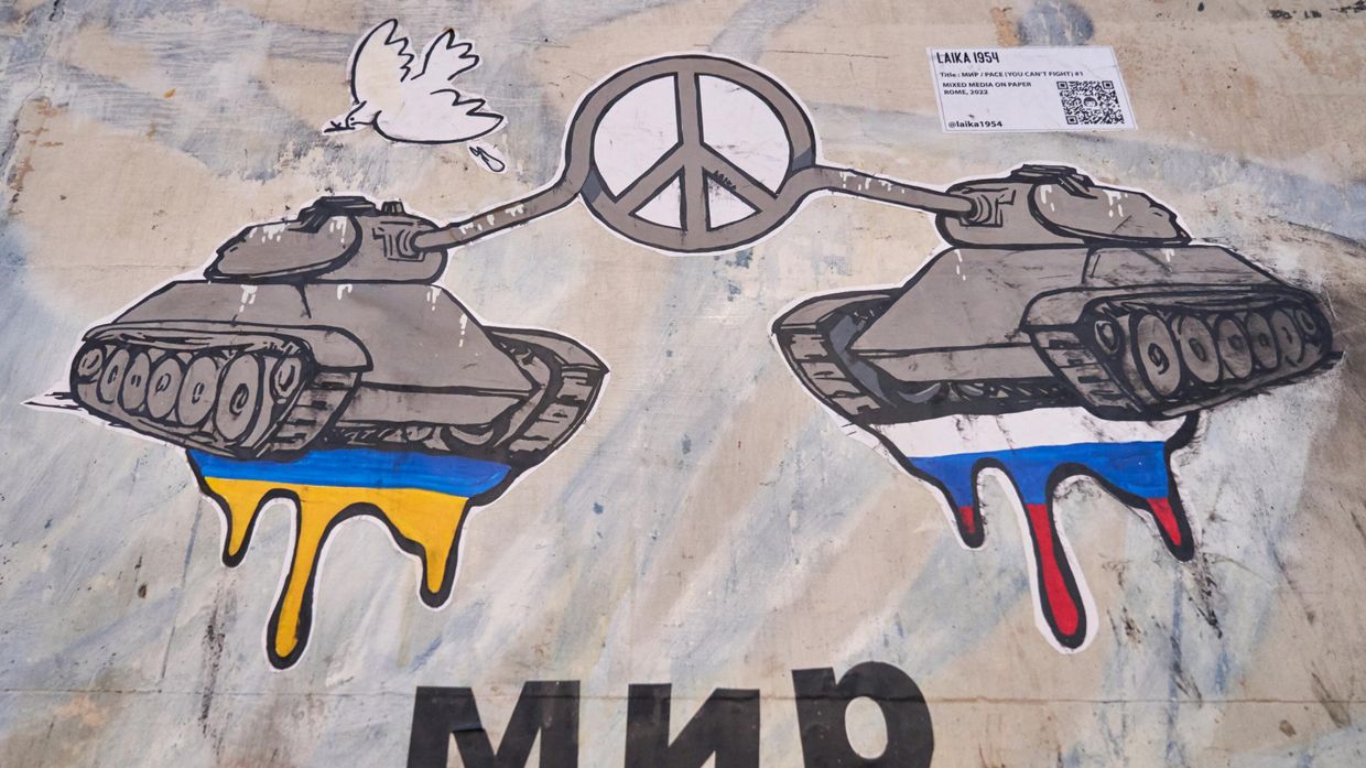 Граффити о мире между Россией и Украиной появилось в Риме