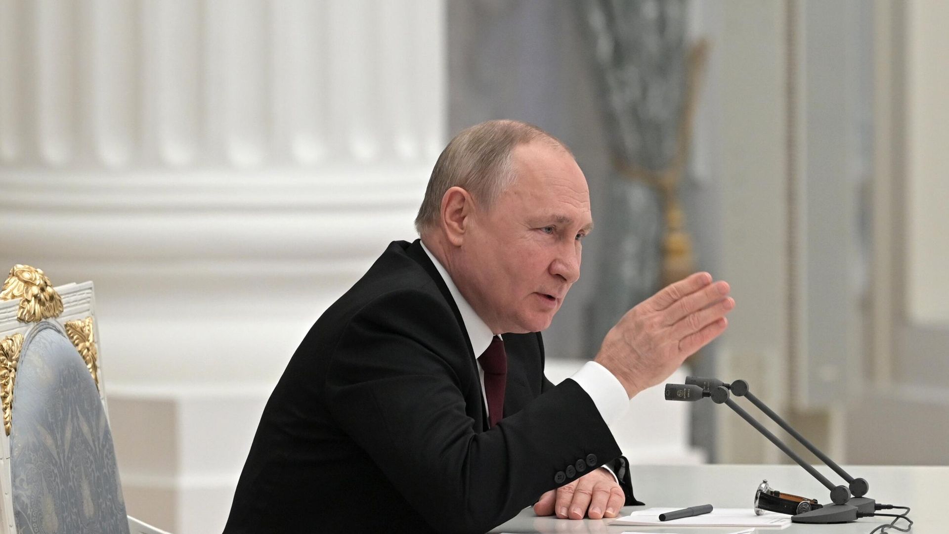 Президент РФ В. Путин провел заседание Совбеза РФ - ИноСМИ, 1920, 24.02.2022