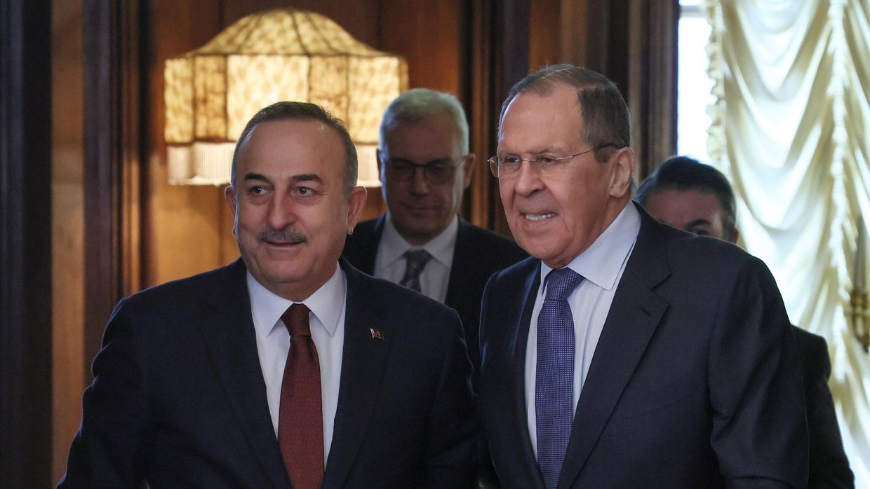 Встреча глав МИД РФ  и Турции С. Лаврова и М. Чавушоглу