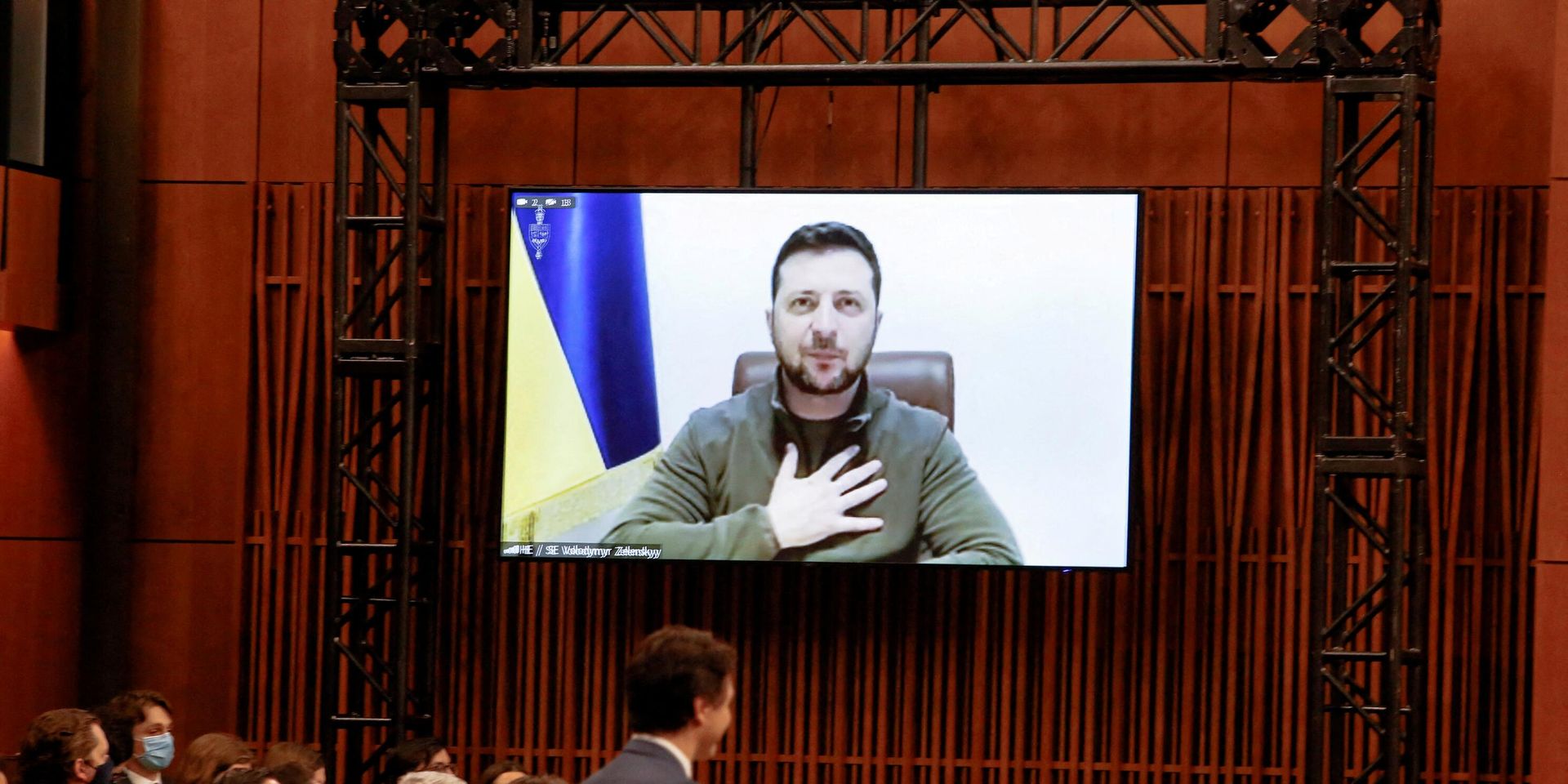Президент Украины Владимир Зеленский с виртуальным обращением к Конгрессу в Вашингтоне - ИноСМИ, 1920, 22.03.2022