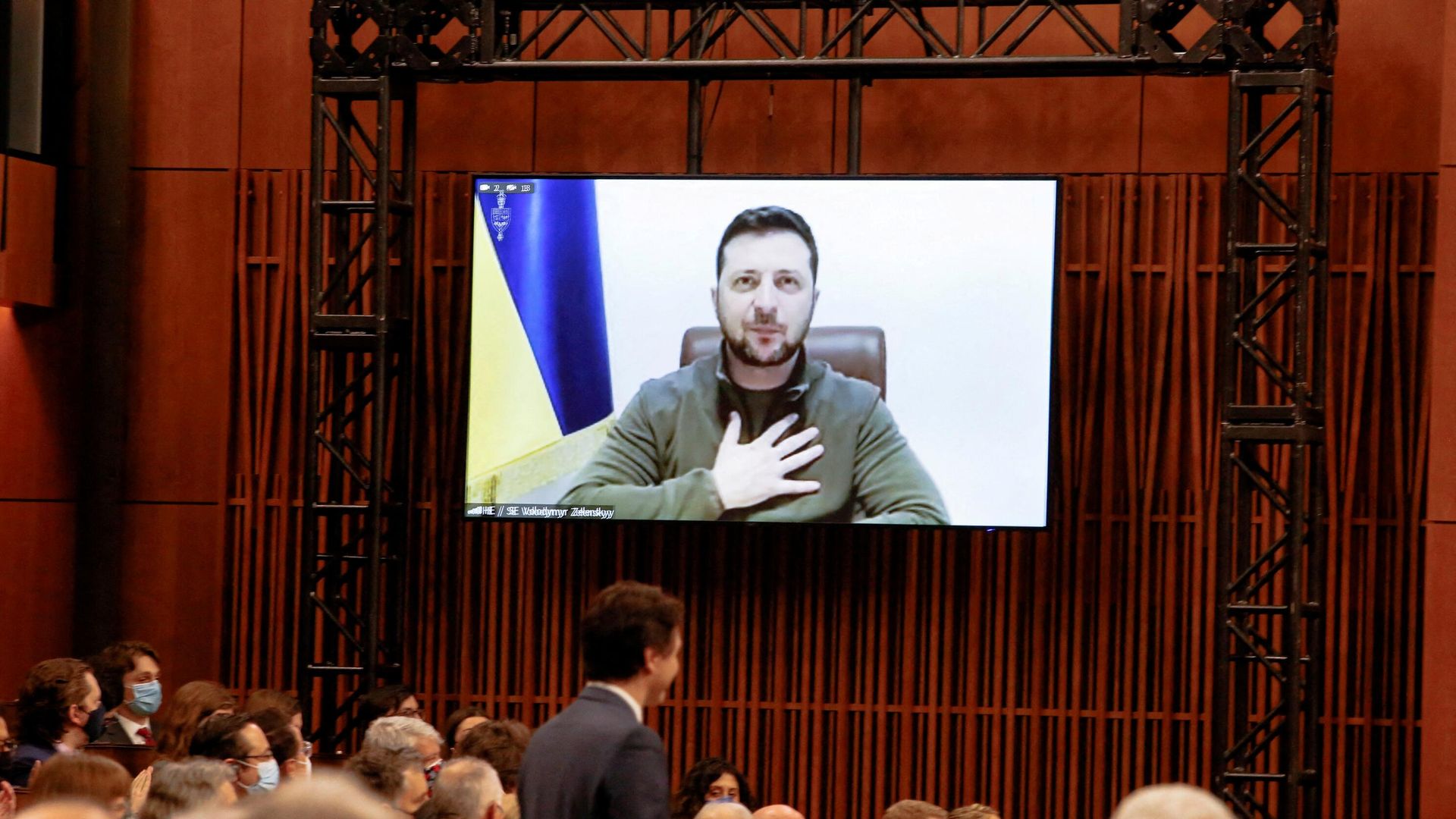 Президент Украины Владимир Зеленский с виртуальным обращением к Конгрессу в Вашингтоне - ИноСМИ, 1920, 22.03.2022