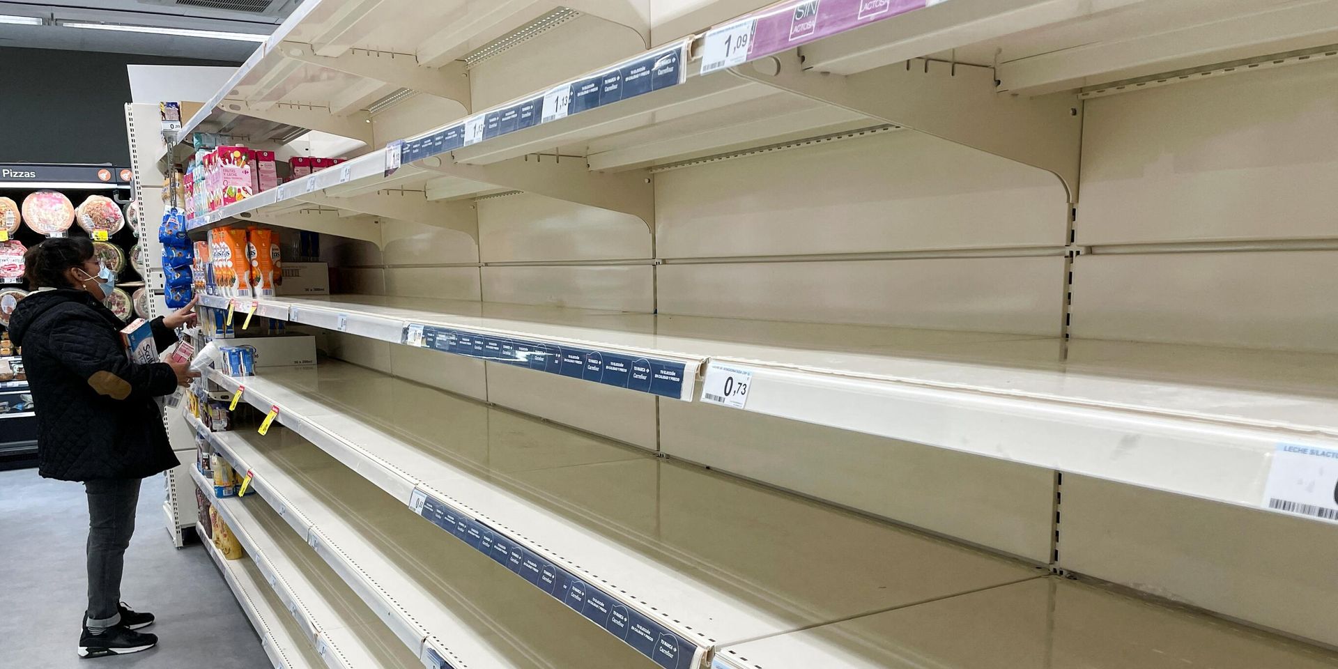Пустые полки продуктового магазина в Мадриде, Испания - ИноСМИ, 1920, 25.03.2022