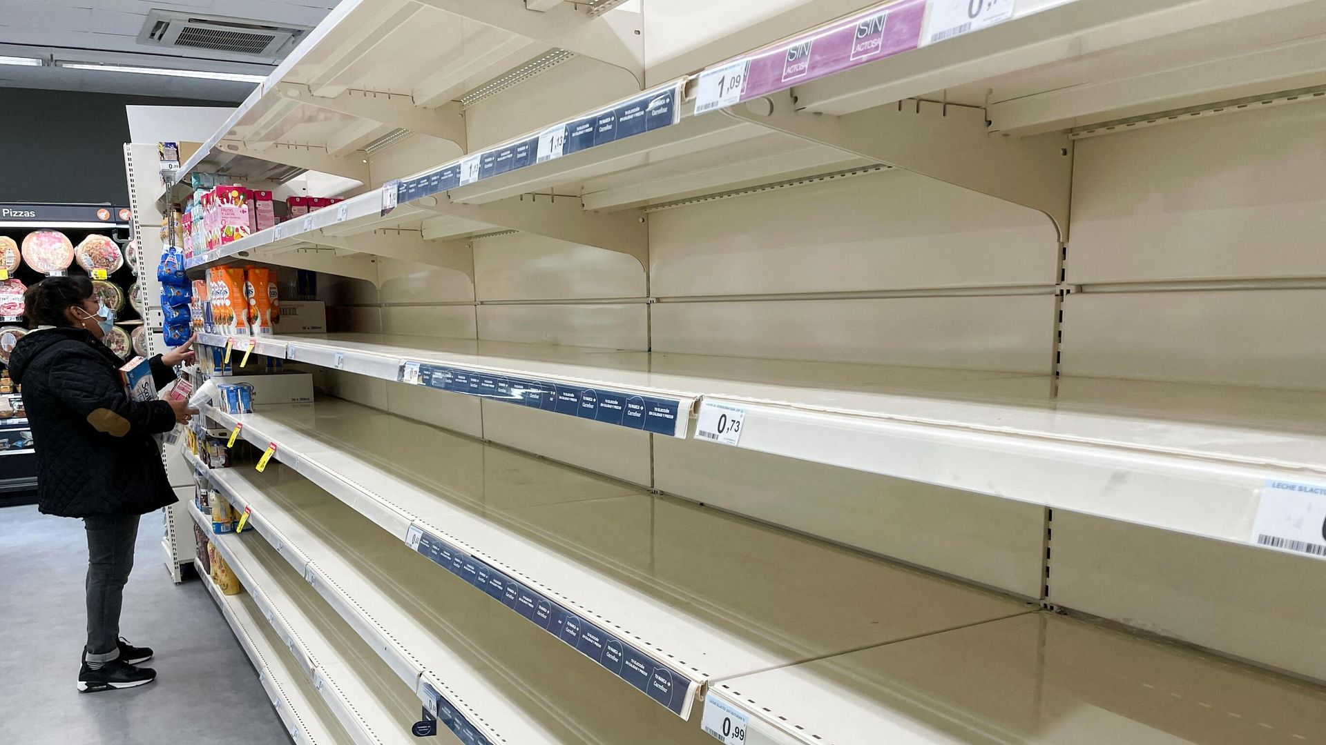 Пустые полки продуктового магазина в Мадриде, Испания - ИноСМИ, 1920, 25.03.2022