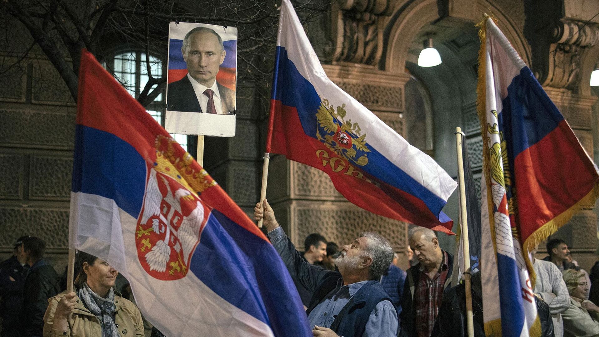 Акция в поддержку спецоперации России на Украине в Белграде, Сербия - ИноСМИ, 1920, 26.04.2022