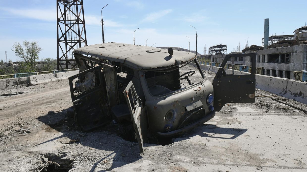 Разминирование территории комбината Азовсталь и бывших позиций ВСУ в Мариуполе