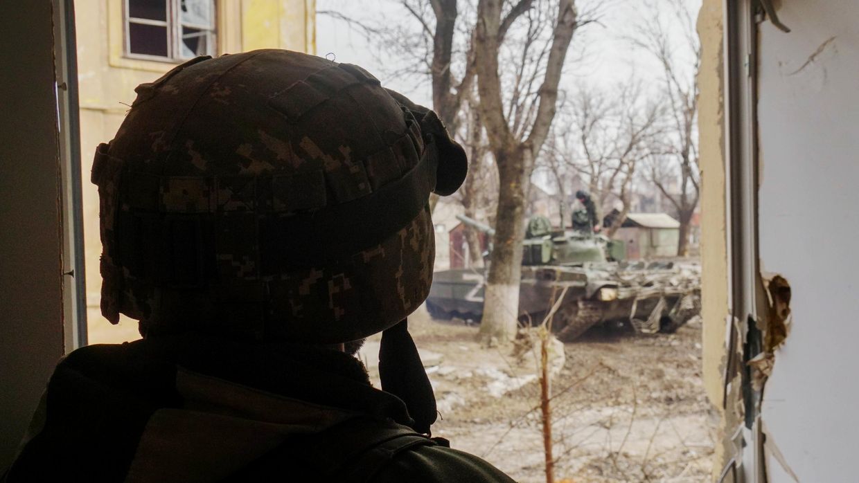 Боевые действия в Левобережном районе Мариуполя