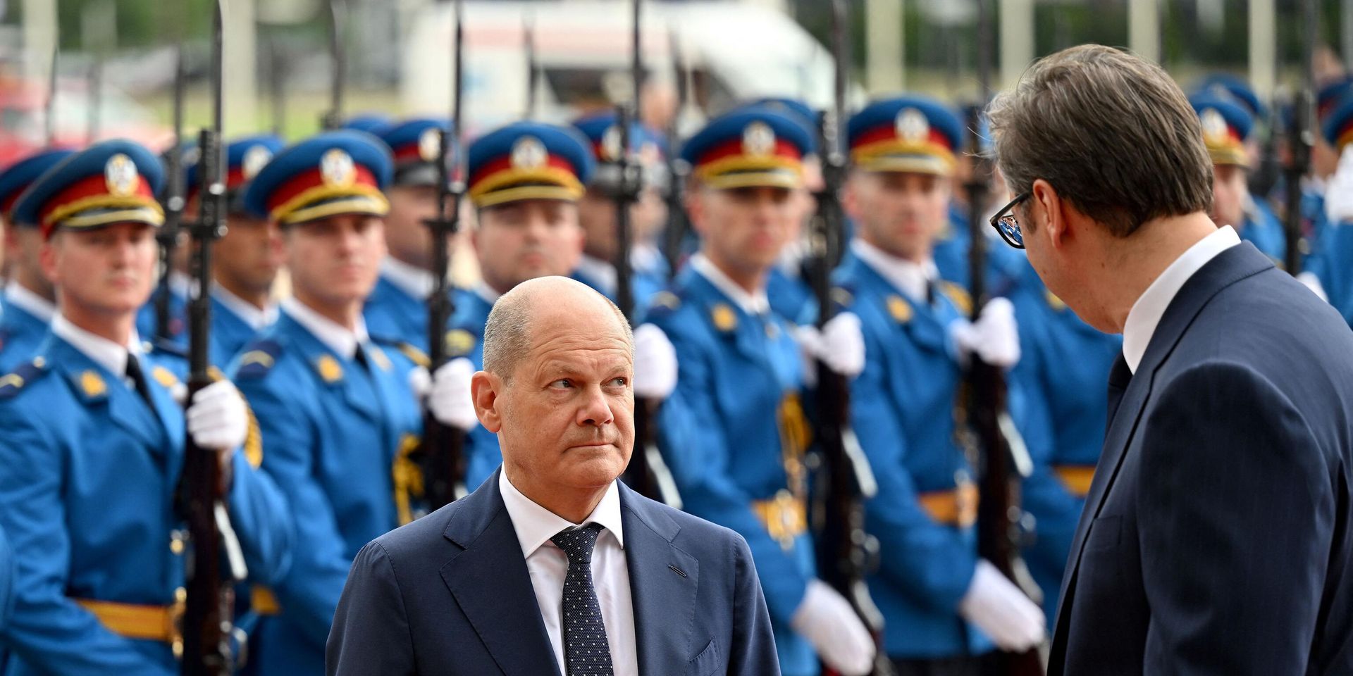 Канцлер Германии Олаф Шольц и президент Сербии Александр Вучич в Белграде - ИноСМИ, 1920, 16.06.2022
