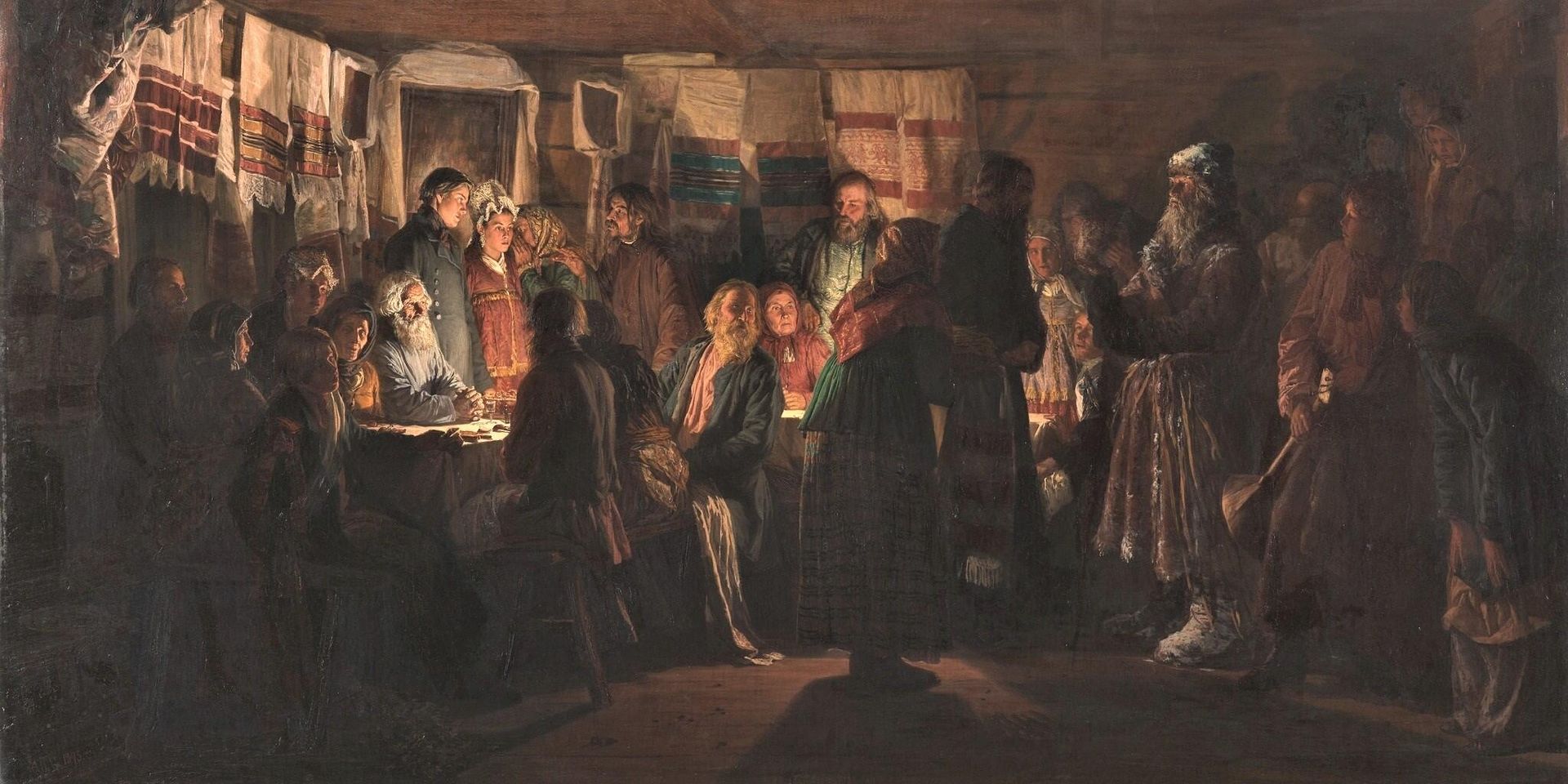 Приход колдуна на крестьянскую свадьбу (картина Василия Максимова, 1875) - ИноСМИ, 1920, 19.06.2022