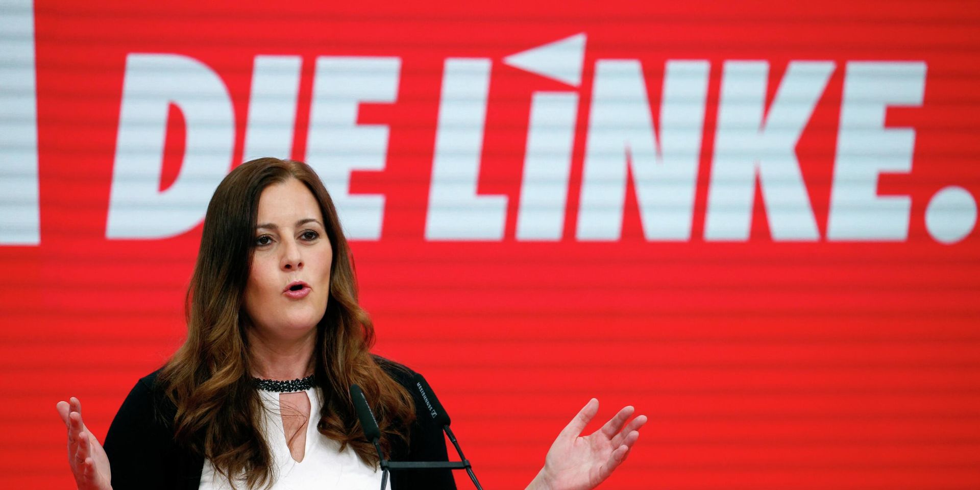 Сопредседатель немецкой левой партии Die Linke Джанин Висслер выступает в Берлине - ИноСМИ, 1920, 20.06.2022