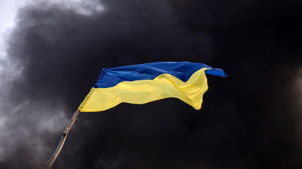 Украинский флаг в Калиновке