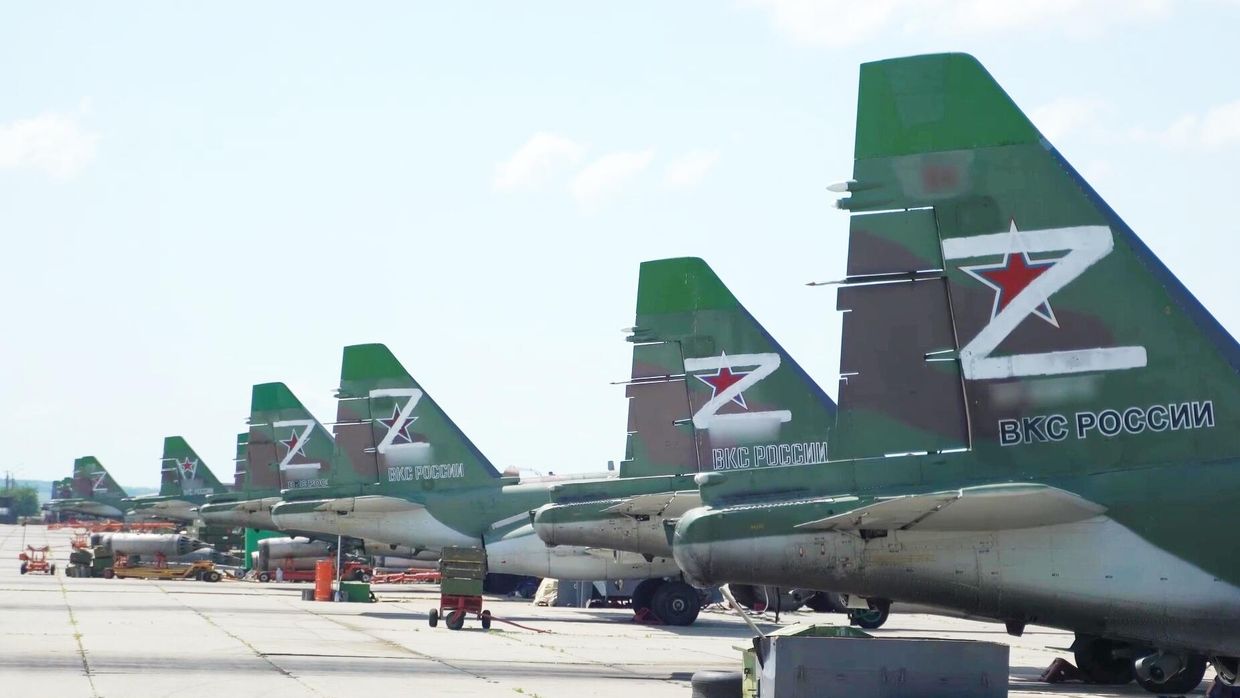 Боевая работа штурмовиков Су-25 ВКС РФ в ходе спецоперации