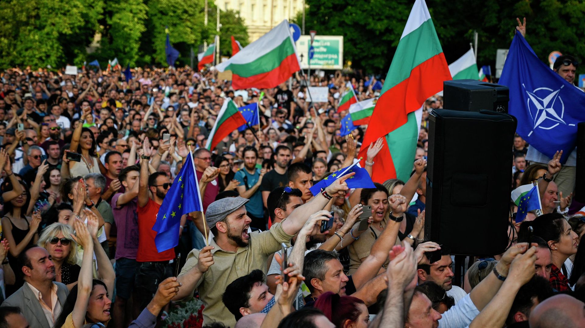 22 июня 2022 года. Акция протеста в Софии, Болгария - ИноСМИ, 1920, 02.08.2022