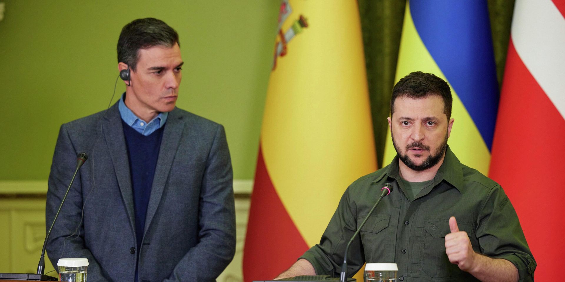21 апреля 2022 года. Премьер-министр Испании Педро Санчес и президент Украины Владимир Зеленский в Киеве - ИноСМИ, 1920, 21.03.2026