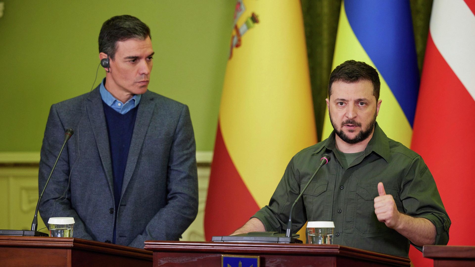 21 апреля 2022 года. Премьер-министр Испании Педро Санчес и президент Украины Владимир Зеленский в Киеве - ИноСМИ, 1920, 21.03.2026