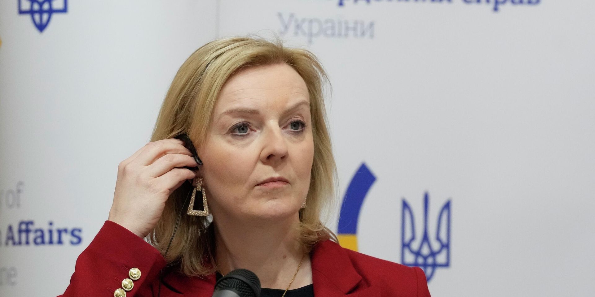 Министр иностранных дел Великобритании Лиз Трасс на пресс-конференции в Киеве. Архивная фотография - ИноСМИ, 1920, 06.09.2022