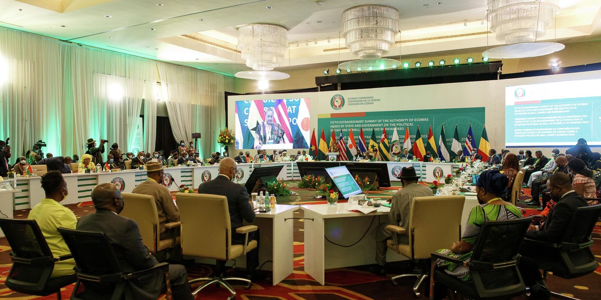 Лидеры африканских стран на саммите ECOWAS (Экономическое сообщество стран Западной Африки) в Аккре, Гана. Архивная фотография - ИноСМИ, 1920, 09.09.2022