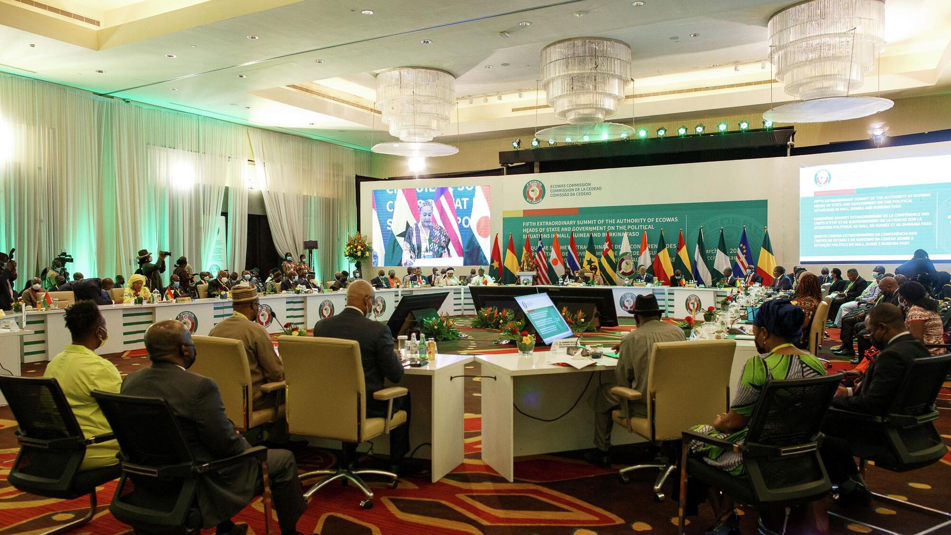 Лидеры африканских стран на саммите ECOWAS (Экономическое сообщество стран Западной Африки) в Аккре, Гана. Архивная фотография - ИноСМИ, 1920, 09.09.2022