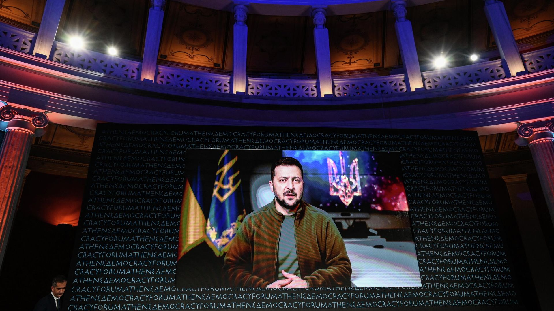 Президент Украины Владимир Зеленский выступает в онлайн-формате в Афинах, 28 сентября 2022 года - ИноСМИ, 1920, 03.10.2022