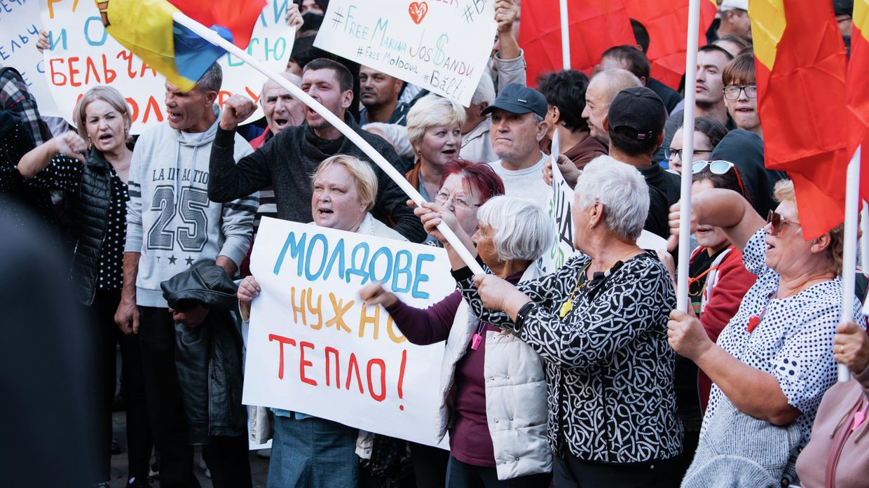 Акция протеста оппозиции в Кишиневе