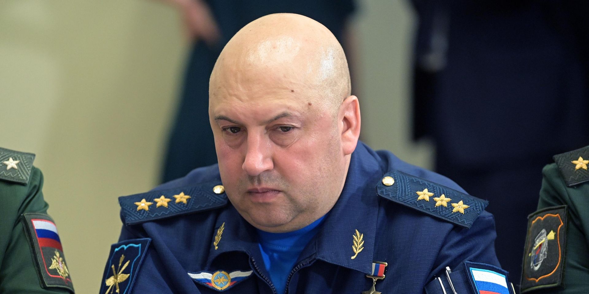 15 мая 2019. Главнокомандующий Воздушно-космическими силами РФ генерал-полковник Сергей Суровикин на совещании по вопросам военной авиации. - ИноСМИ, 1920, 18.10.2022