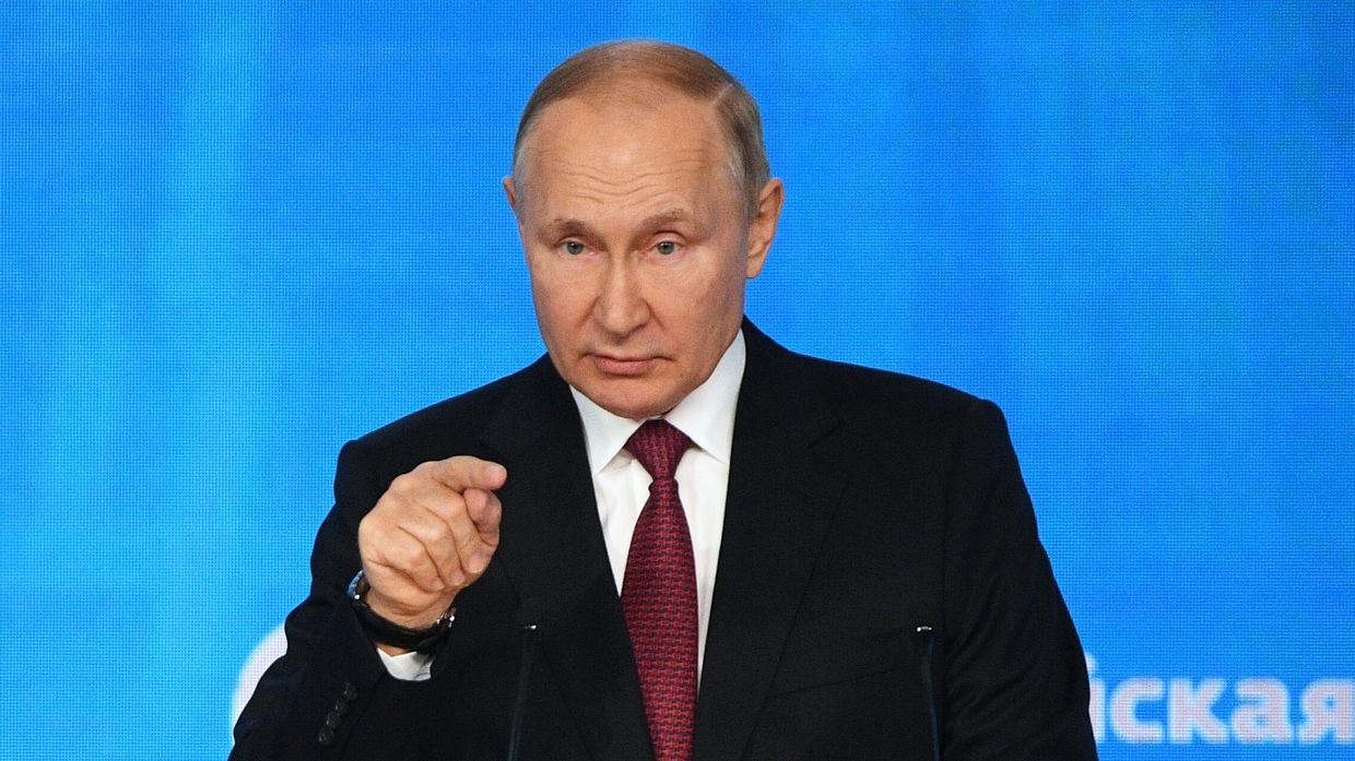 12 октября 2022. Президент РФ Владимир Путин на форуме Российская энергетическая неделя