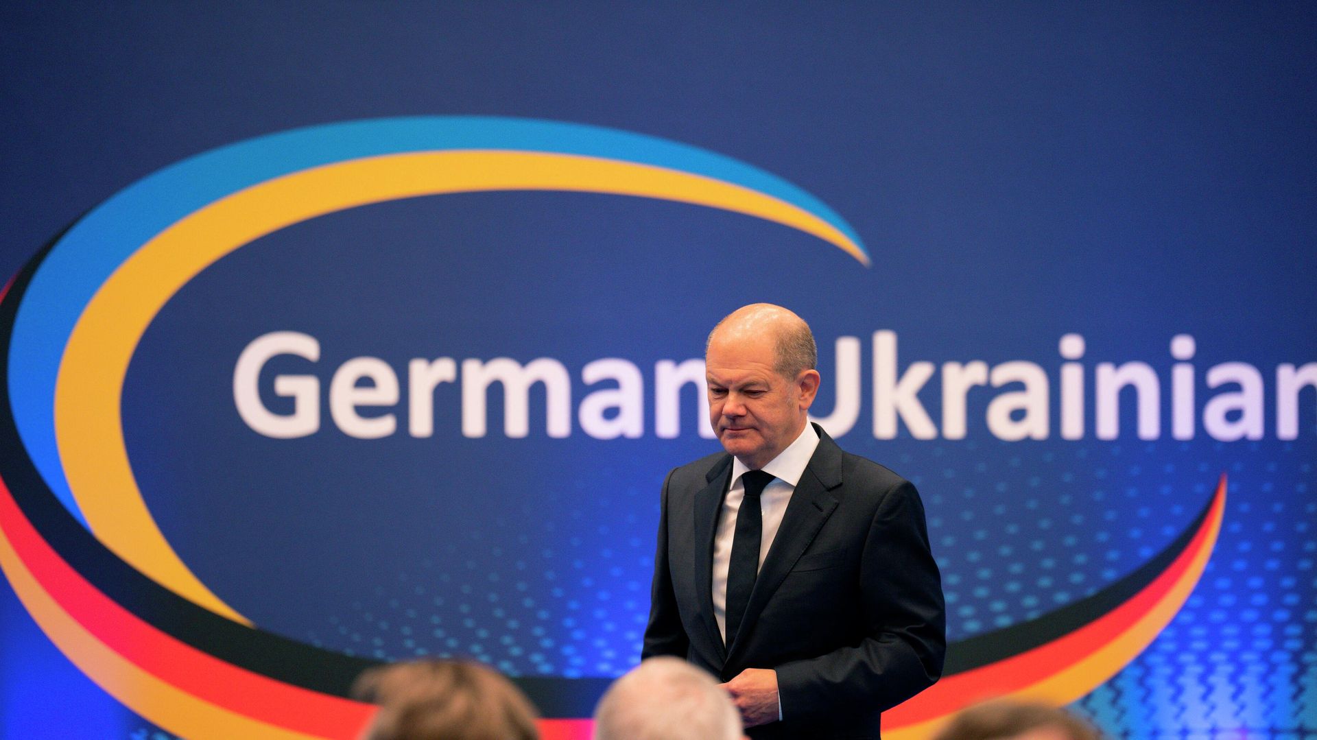 Канцлер Германии Олаф Шольц во время немецко-украинского бизнес-форума в Берлине, 24 октября 2022 года - ИноСМИ, 1920, 26.10.2022