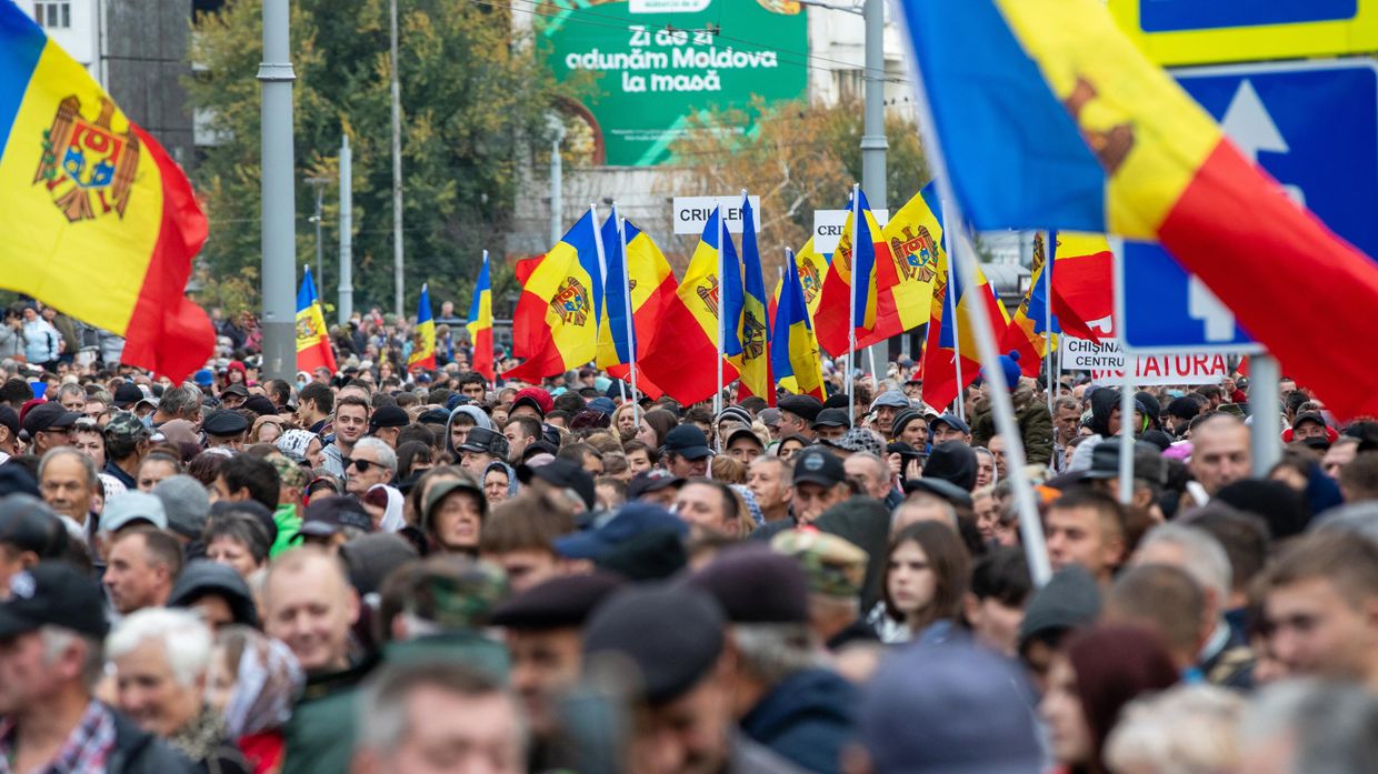 Акция протеста оппозиции в Молдове