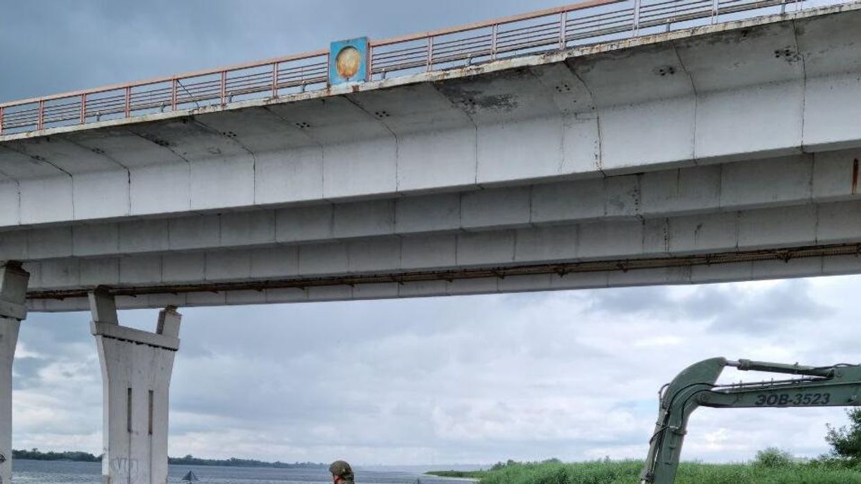 Понтонная переправа в Херсоне