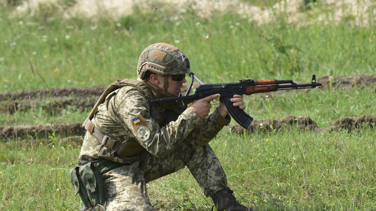 Военные учения солдат ВСУ во Львовской области