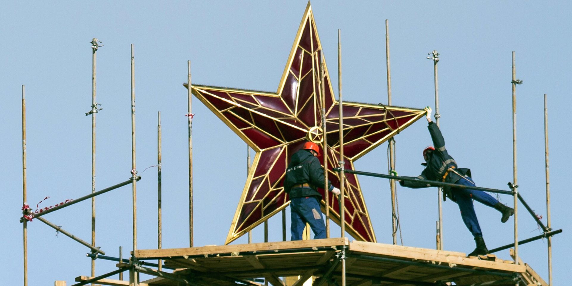 Строительные работы на Спасской башне Кремля - ИноСМИ, 1920, 14.11.2022