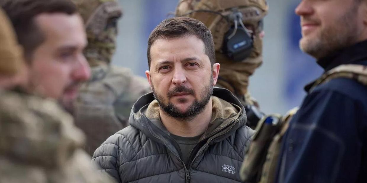 Президент Украины Владимир Зеленский в Херсоне