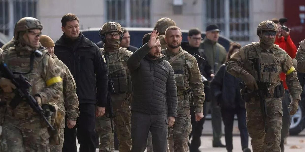 Президент Украины Владимир Зеленский в Херсоне