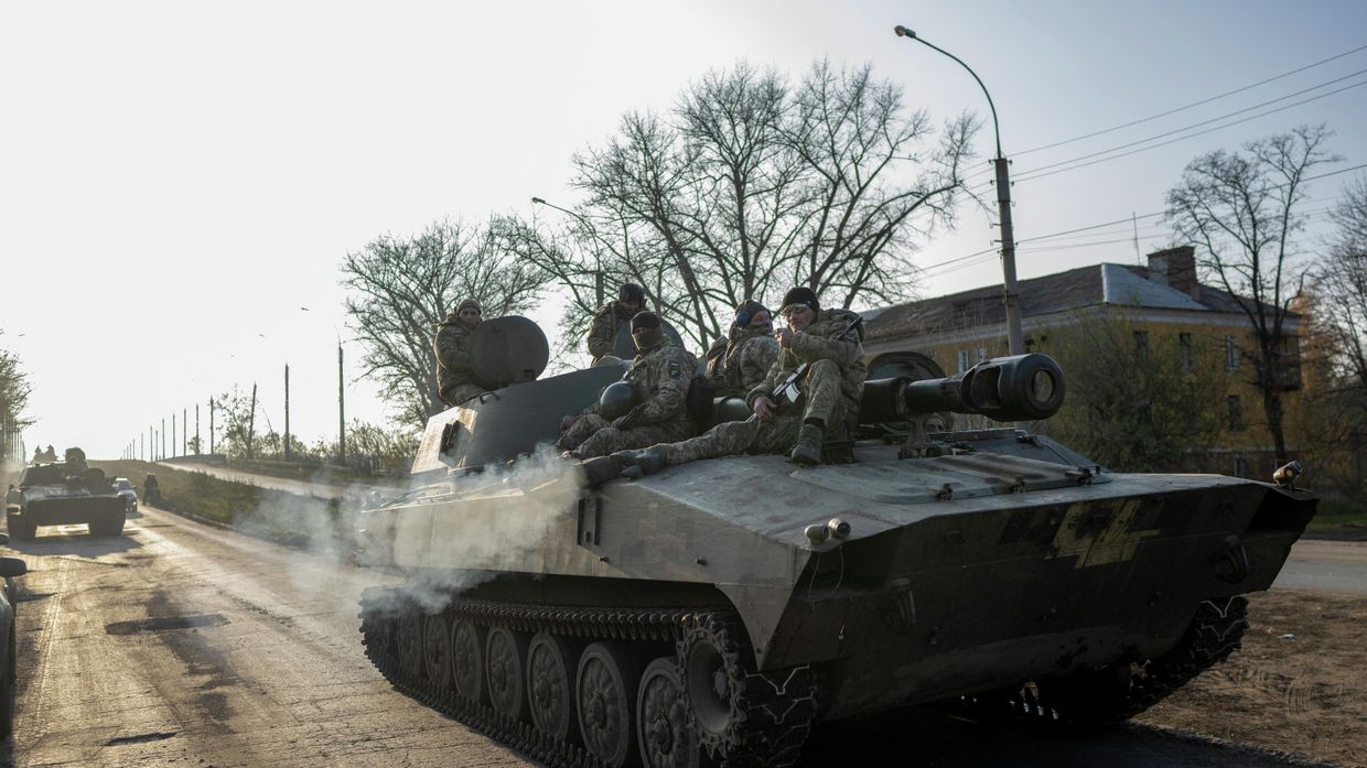 Украинские военные в Бахмуте