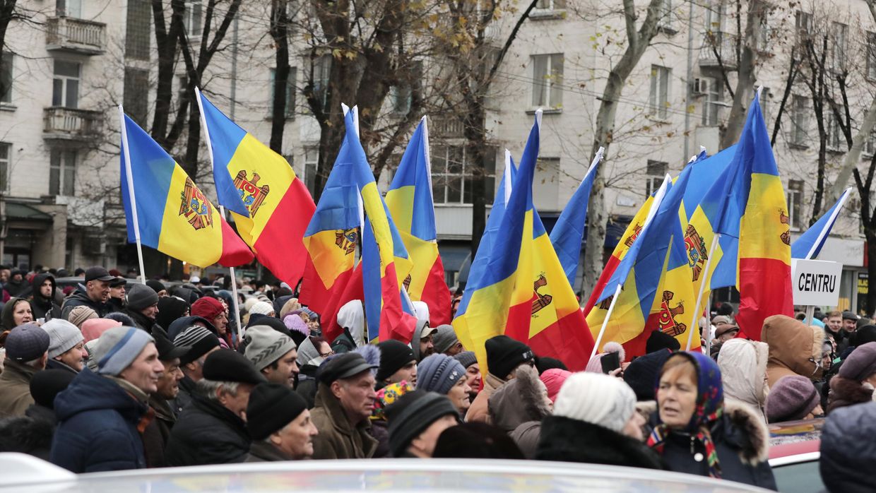 Акция протеста оппозиции в Кишиневе