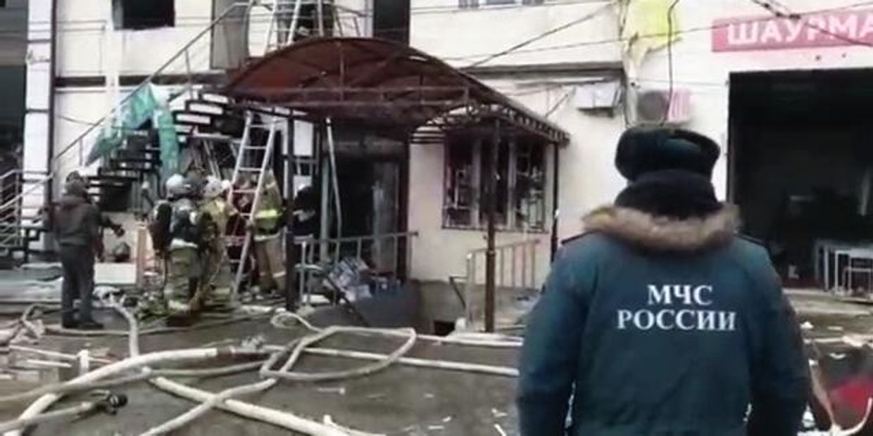 Взрыв газа в торговом центре в Ингушетии