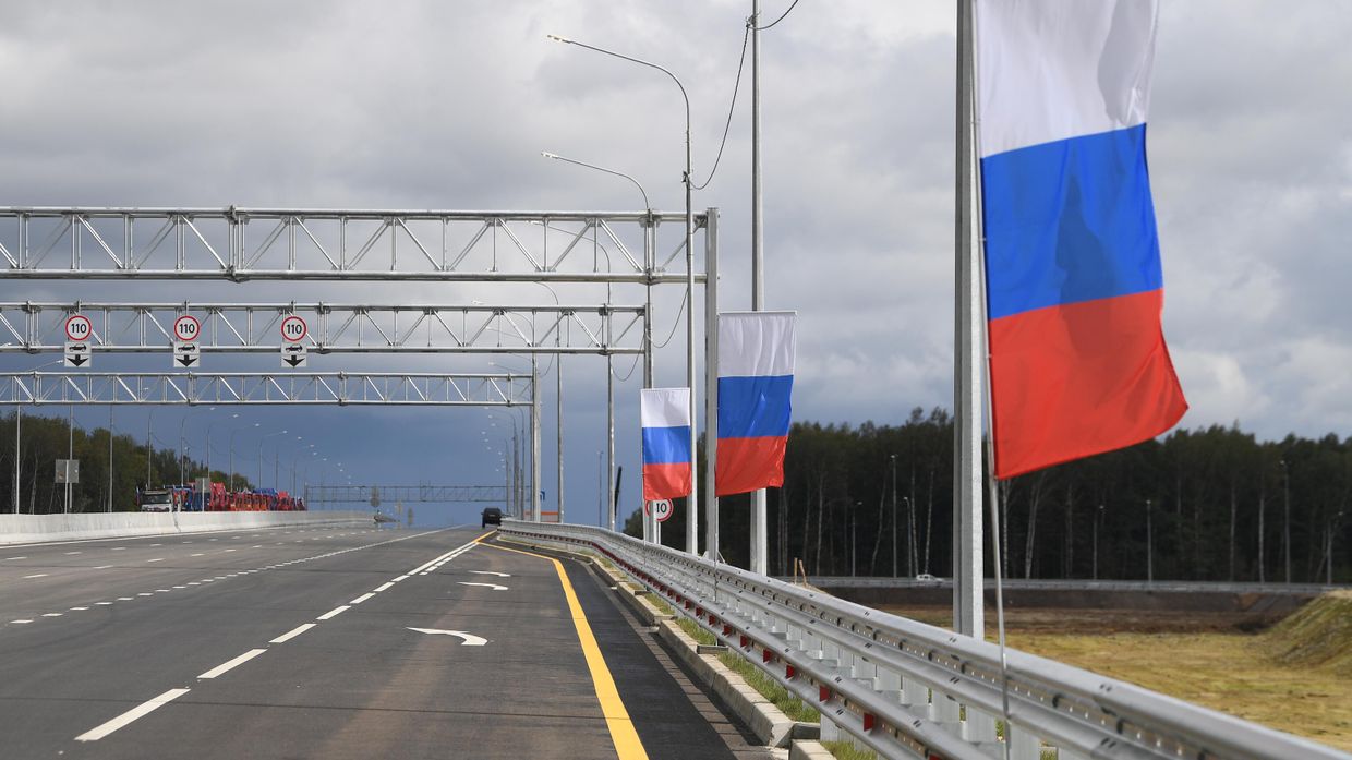 Открытие движения по первому участку новой скоростной трассы Москва - Казань