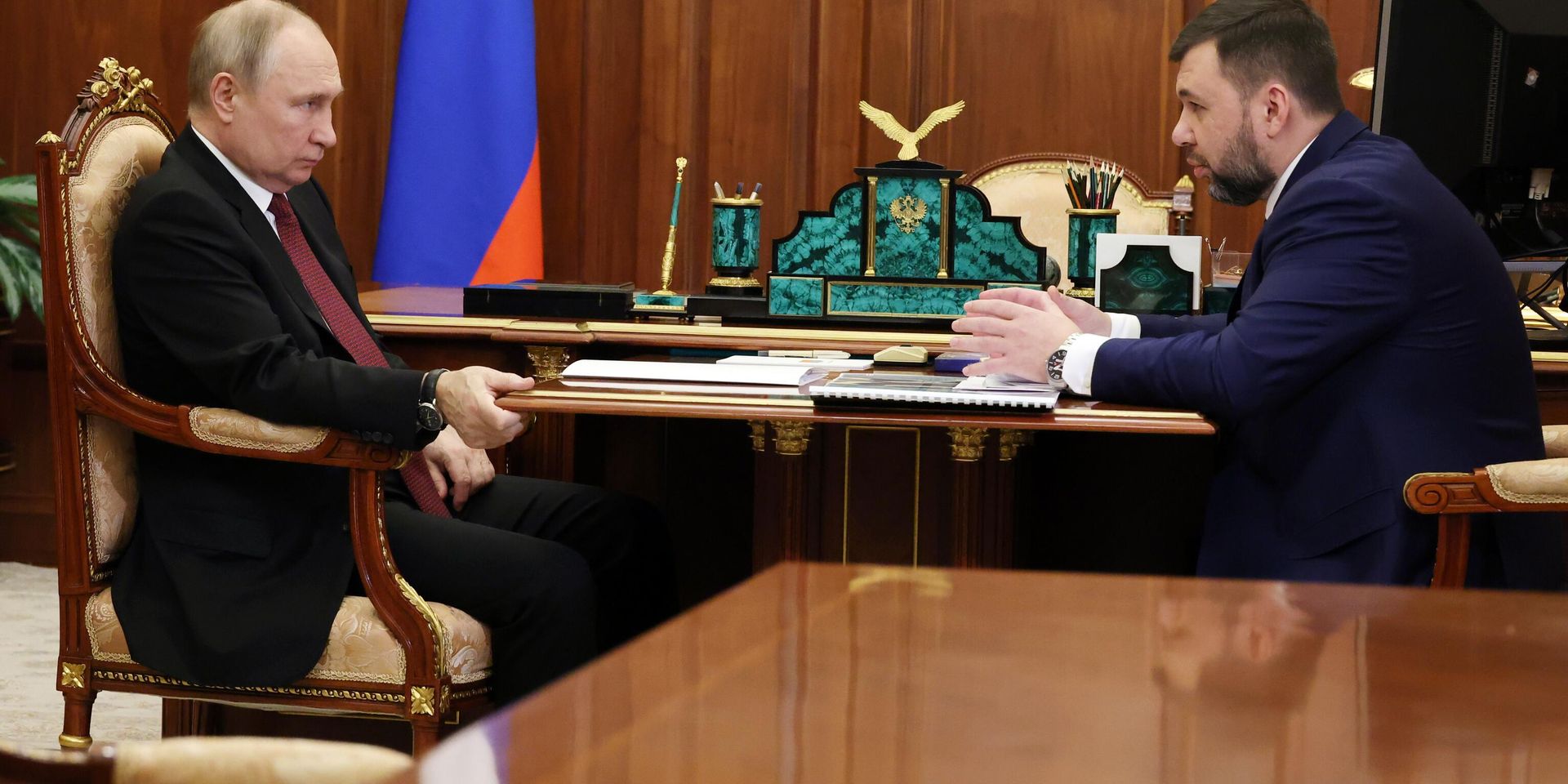 Президент РФ В. Путин встретился с врио главы ДНР Д. Пушилиным - ИноСМИ, 1920, 24.08.2023