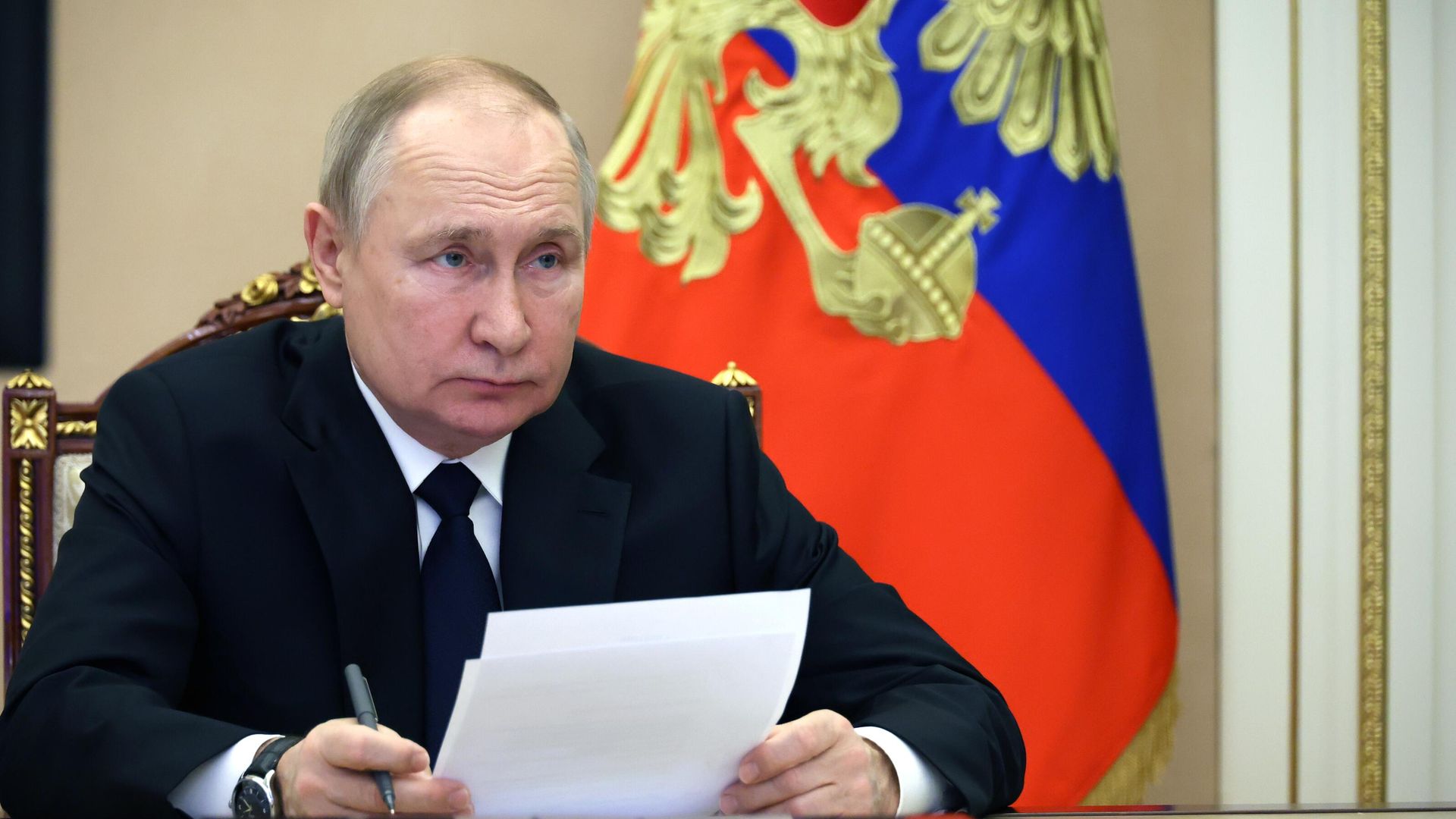 Президент РФ В. Путин принял участие в церемонии запуска Ковыктинского месторождения и участка Силы Сибири - ИноСМИ, 1920, 21.12.2022