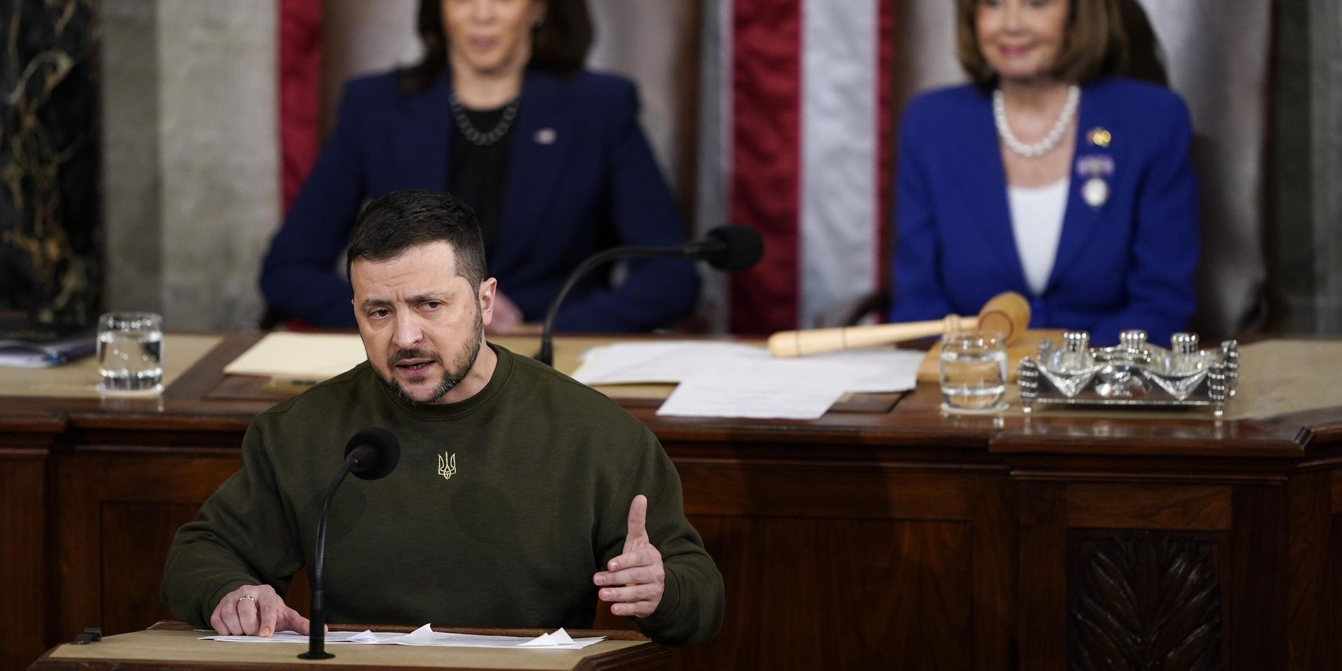 Президент Украины Владимир Зеленский выступает перед Конгрессом США в Вашингтоне. 21 декабря 2022 года - ИноСМИ, 1920, 22.12.2022