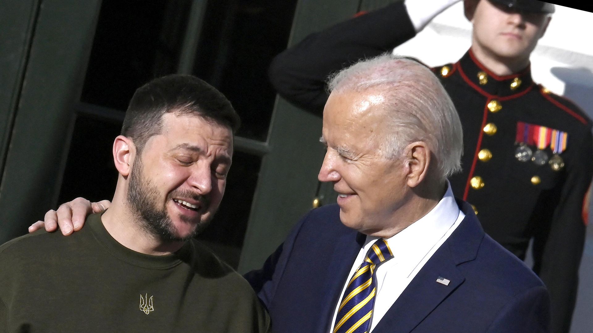 Президент США Джо Байден и президент Украины Владимир Зеленский во время встречи в Белом доме в Вашингтоне. 21 декабря 2022 года - ИноСМИ, 1920, 22.12.2022