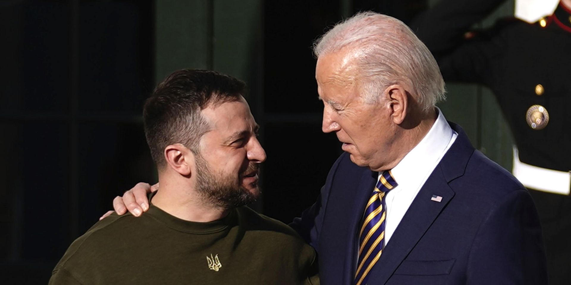 Президент США Джо Байден и президент Украины Владимир Зеленский во время встречи в Белом доме в Вашингтоне. 21 декабря 2022 года - ИноСМИ, 1920, 09.11.2023