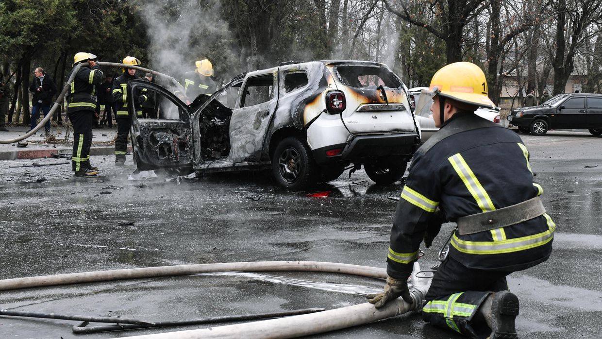 В центре Мелитополя взорвался автомобиль