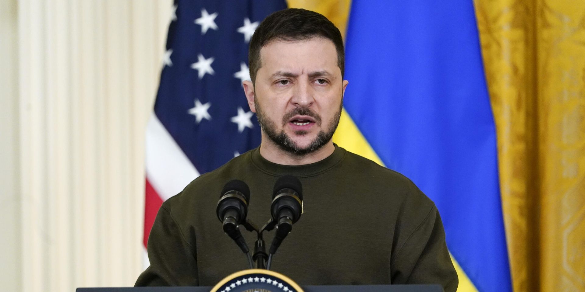 Президент Украины Владимир Зеленский выступает в Белом доме в Вашингтоне. 21 декабря 2022 года - ИноСМИ, 1920, 10.01.2023
